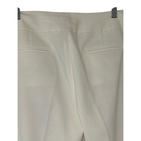 Chaus Dress Pants Cream Size 12 Petite High Rise Wide Leg Lined NWT - Picture 3 of 8